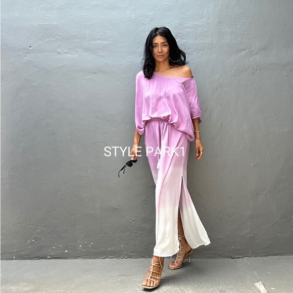 STYLE PARK MAXI KAFTAN DRESS - BNWT - ONE SIZE - PINK/CREAM OMBRE - Picture 5 of 11